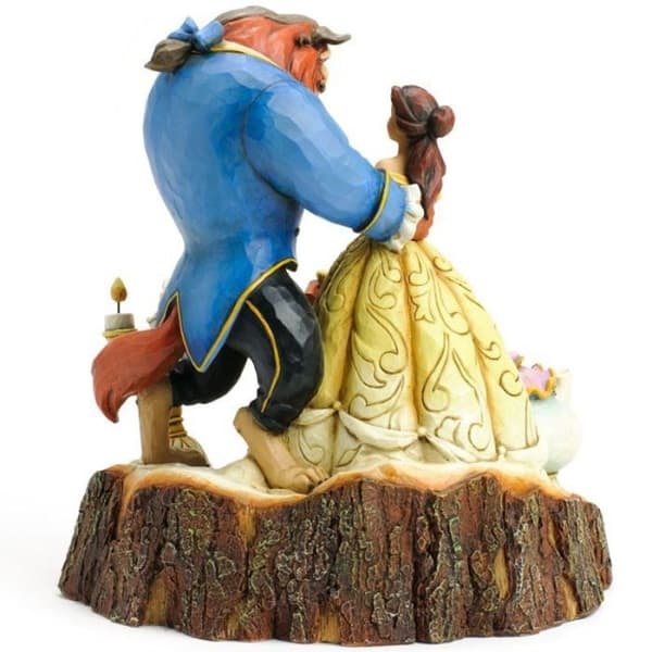 Skönheten och odjuret figurin - Disney Tradition Collection av Jim Shore - Målad träeffekt - 20 cm