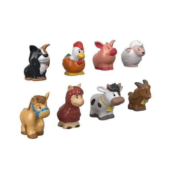 Fisher-Price Little People 9 husdjursfigurer, småbarnsleksak 12 månader och uppåt, - GFL21