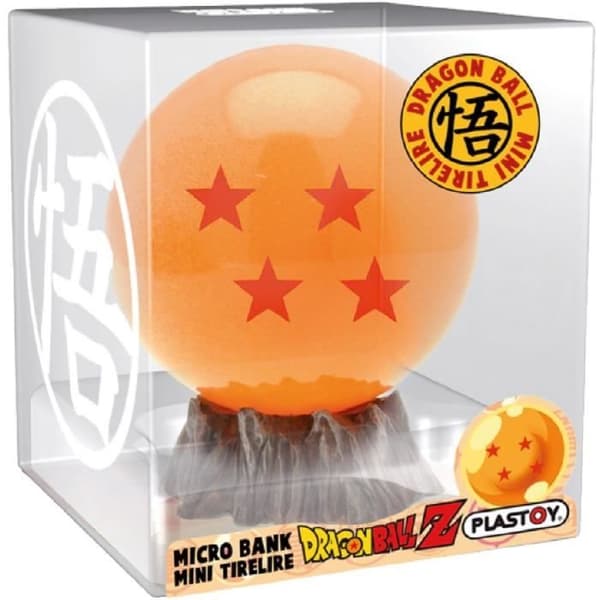 DBZ Mini Spargris - PLASTOY - Kristallkula - Orange och brun - Går inte sönder om den tappas
