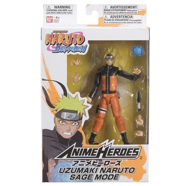 Naruto Hermit Mode-figur - BANDAI Anime Heroes - 17 cm - 16 artikulationspunkter