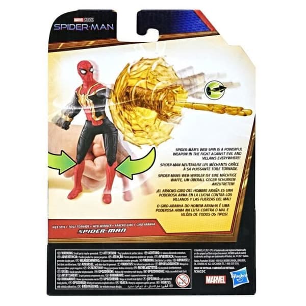 MARVEL SPIDER-MAN - Deluxe Spider-Man Tornado Web-figur inspirerad av filmen - specialattack - barn från 4 år