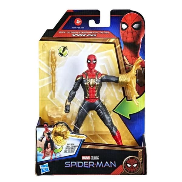 MARVEL SPIDER-MAN - Deluxe Spider-Man Tornado Web-figur inspirerad av filmen - specialattack - barn från 4 år