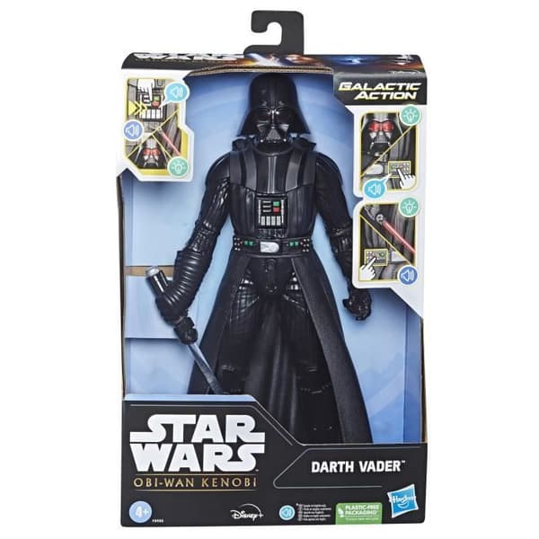Star Wars Galaktisk Action Dark Vador, elektronisk figur av 30 cm, leksak för barn, från 4 år.