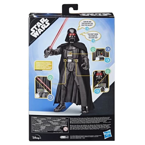 Star Wars Galaktisk Action Dark Vador, elektronisk figur av 30 cm, leksak för barn, från 4 år.
