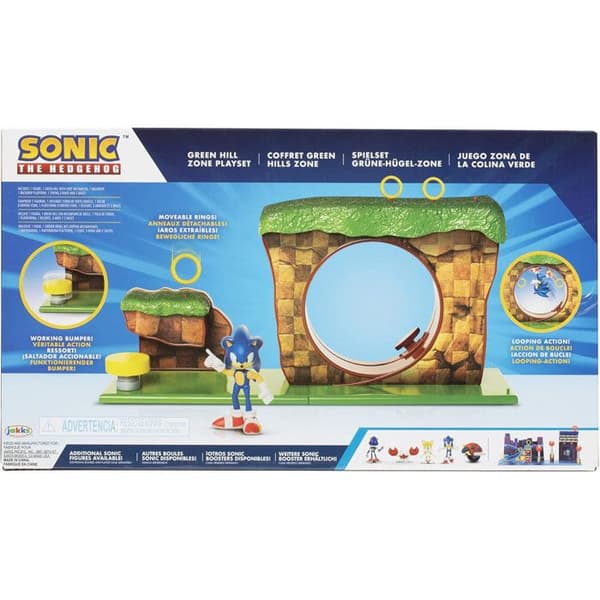 Byggset - SEGA - Sonic Grön kulle - 10 delar - Sonic figur 6 cm - Grön färg