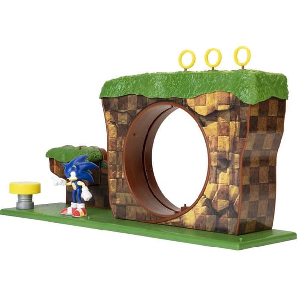 Byggset - SEGA - Sonic Grön kulle - 10 delar - Sonic figur 6 cm - Grön färg