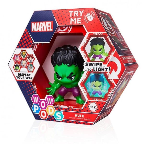 WOW figur! Marvel Pods - WOW STUFF - Hulk - Grön - 175g - 15x5,3x15cm - Från 3 år