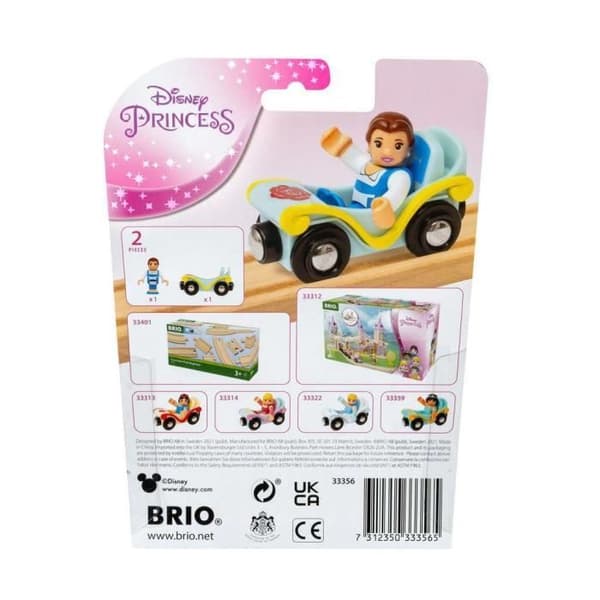 Belle &amp; Disney Princesses Ravensburger vagn - blå/gul/svart - 150x40x200 mm