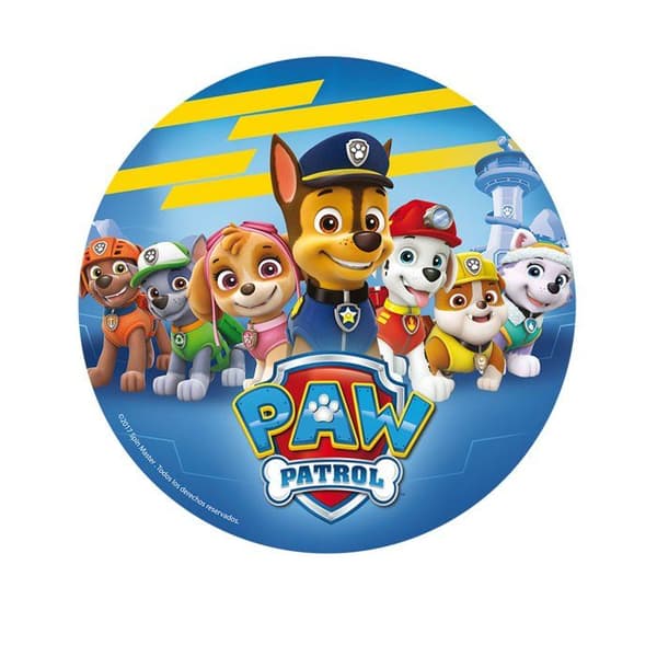 Ätbar skiva - Paw Patrol - 20 cm - Paw Patrol-tema - Tvättbar - Livsmedelssäker