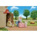 Miniatyrbild 3 av 6: Miniatyrfigur - Mamma Snow Rabbit och hennes helgresväska - SYLVANIAN FAMILIES
