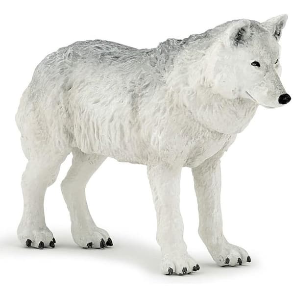 Polar Wolf Figurine - PAPO - LA VIE SAUVAGE - Vit - Inomhus - Barn - 3 år och uppåt