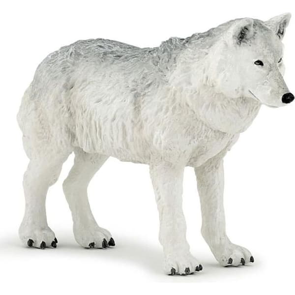 Polar Wolf Figurine - PAPO - LA VIE SAUVAGE - Vit - Inomhus - Barn - 3 år och uppåt