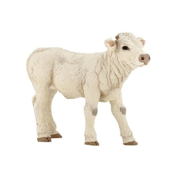 Charolais kalvfigur - PAPO - Husdjur - Vit - Från 3 år