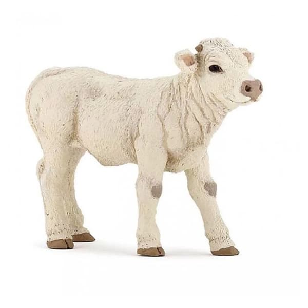 Charolais kalvfigur - PAPO - Husdjur - Vit - Från 3 år