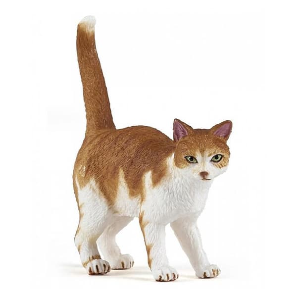 Röd kattfigur - PAPO - Papo hundar och katter - Vit och orange - Barn 3 år+