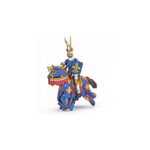 Blue Horse Fleur de Lys Figurine - PAPO - DEN MEDELTIDA VÄRLDEN - För barn