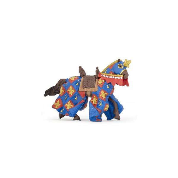 Blue Horse Fleur de Lys Figurine - PAPO - DEN MEDELTIDA VÄRLDEN - För barn