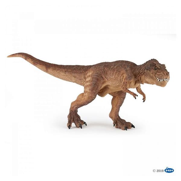 Dinosauriefigur - PAPO - T-rex running brown - Beige - Mixed - 3 år
