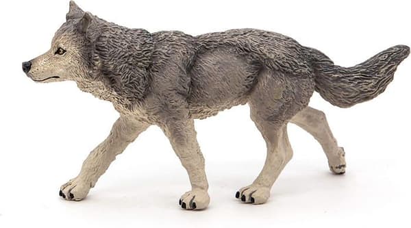 She-Wolf Figurine - PAPO - LA VIE SAUVAGE - Grå - För barn från 3 år