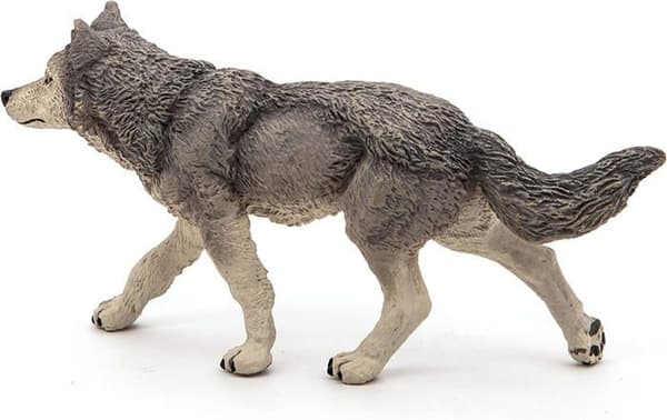 She-Wolf Figurine - PAPO - LA VIE SAUVAGE - Grå - För barn från 3 år