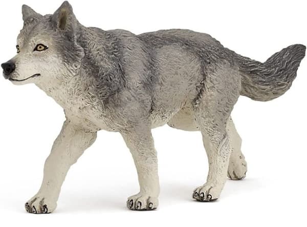 She-Wolf Figurine - PAPO - LA VIE SAUVAGE - Grå - För barn från 3 år