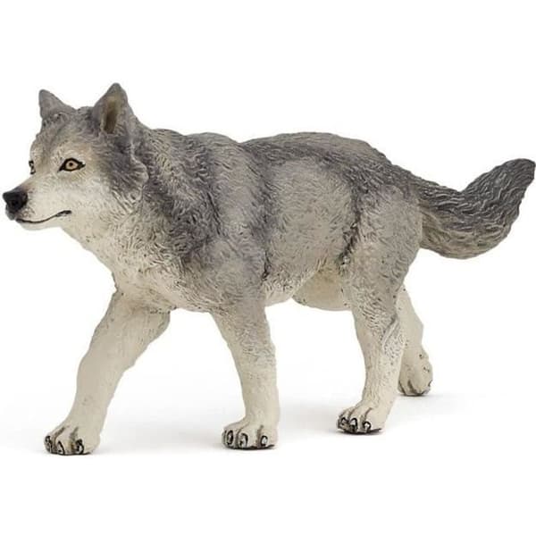 She-Wolf Figurine - PAPO - LA VIE SAUVAGE - Grå - För barn från 3 år