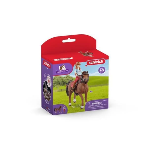 Ryttarfiguren Hannah och Cayenne, från 5 år, Schleich 42539 Horse Club - box, 15,1 x 7,9 x 18 cm