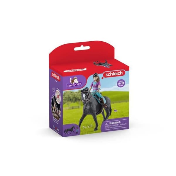 Rider Lisa och Storm figurin, schleich box med 10 element ingår inklusive 1 Hannoveran schleich häst och dess ryttare,