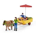 Miniatyrbild 5 av 6: Mobilt gårdsstall, gårdslekset med bondfigurer, häst- och godsstall, gårdsdjurleksaker för barn