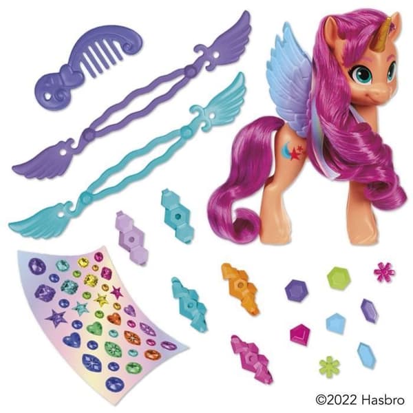 Figurine leksak - MIN LILLA PONNY - Sunny Starscout - Orange ponny - 17 tillbehör - Flerfärgad