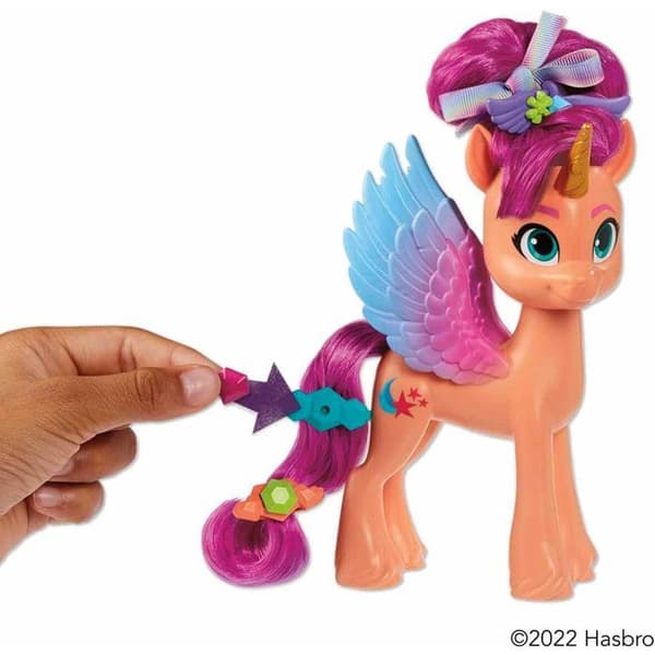 Figurine leksak - MIN LILLA PONNY - Sunny Starscout - Orange ponny - 17 tillbehör - Flerfärgad