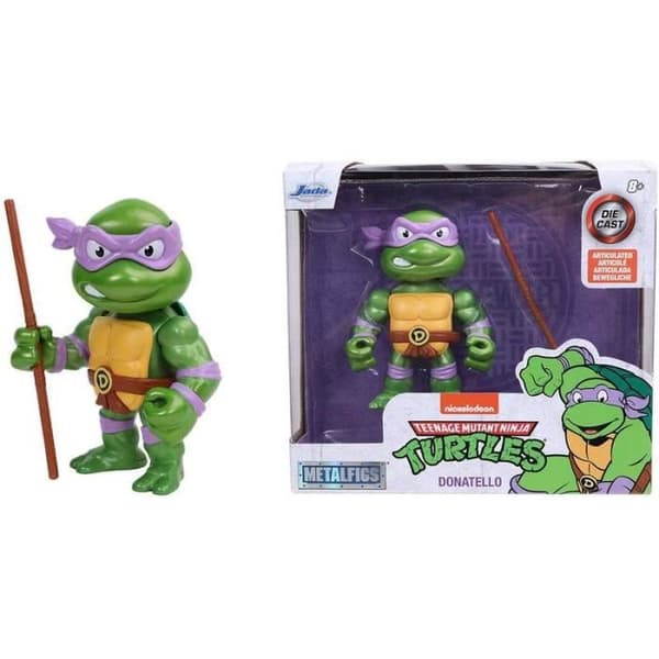 Figur med metallfigurer Ninja Turtles Donatello 10 cm - - - Ocio Stock