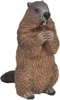 Miniatyrbild 2 av 2: PAPO Marmotte Figurine - Leksak för barn från 3 år och uppåt - Brun och svart