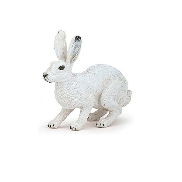 Figur - PAPO - Vild arktisk hare - Vit och svart - Blandad - 3 år - Inomhus