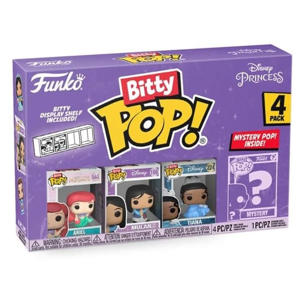 Paket med 4 Bitty Pop-figurer! Disney: Prinsessan Ariel