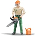 Miniatyrbild 1 av 3: BRUDER skogshuggarfigur med skogstillbehör - 10,7 cm