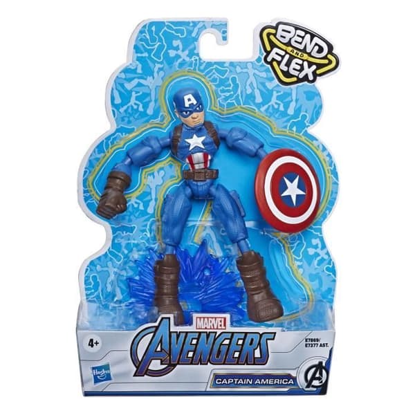 15 cm Captain America flexibel figur - AVENGERS - Bend and Flex - För barn från 4 år och uppåt
