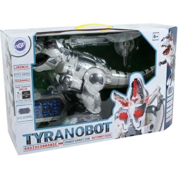 TURBO CHALLENGE - Transformerbar interaktiv grå dinosaurierobot
