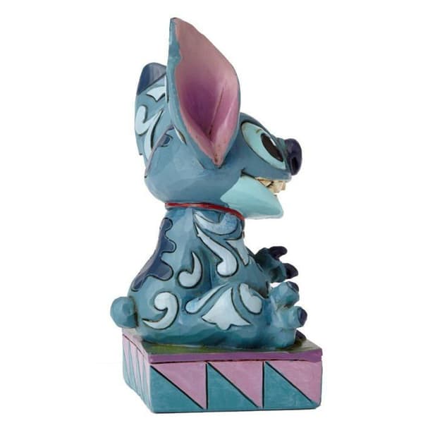 Stitch Ohana betyder Familjefigur - Disney Tradition av Jim Shore - Handmålad träeffekt - Höjd 10 cm