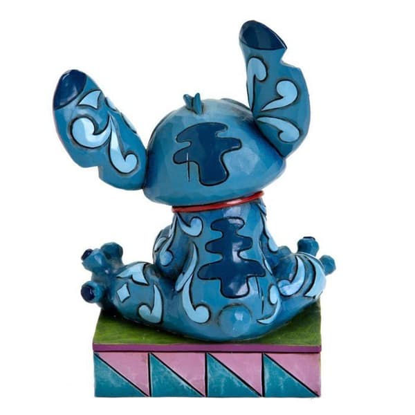 Stitch Ohana betyder Familjefigur - Disney Tradition av Jim Shore - Handmålad träeffekt - Höjd 10 cm