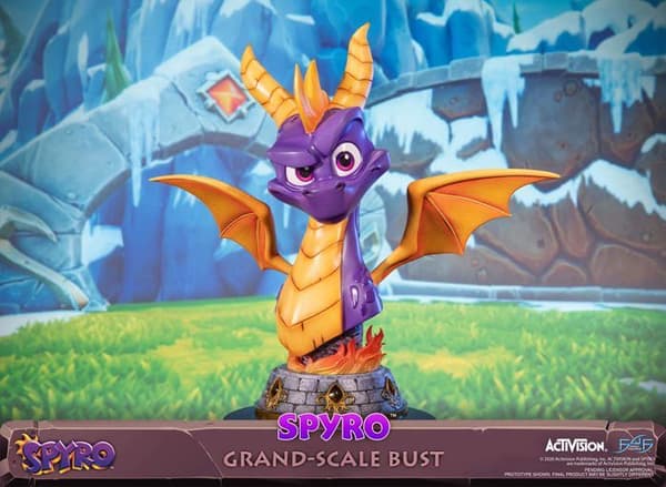First4figures - SPYBGST - Spyro The Dragon Statue (Spyro Large Scale Bust) i harts