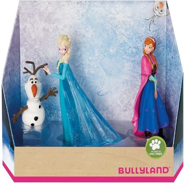 Pack 3 Disney Frozen figuriner - BULLYLAND - Elsa, Anna, Olaf - Barnleksak