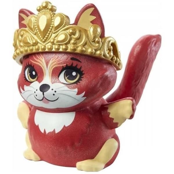 Enchantimals Royals fåfängaset med Fabrina Fox Mini-docka, Frisk djurfigur och 9 tillbehör