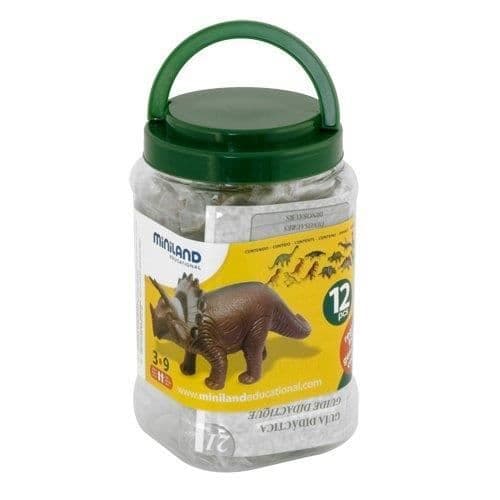 Utbildningsleksak - MINILAND - 25610 - Dinosaurierns siffror - 12 siffror - Flerfärgad