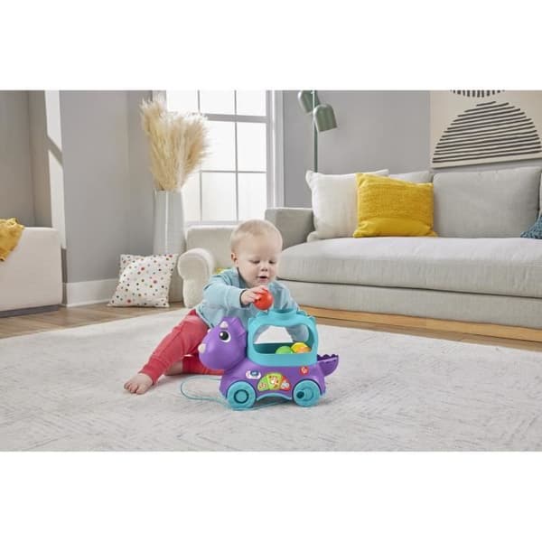 Fisher-Price Pull Along Triceratops bollkastare och musikleksak HNR56