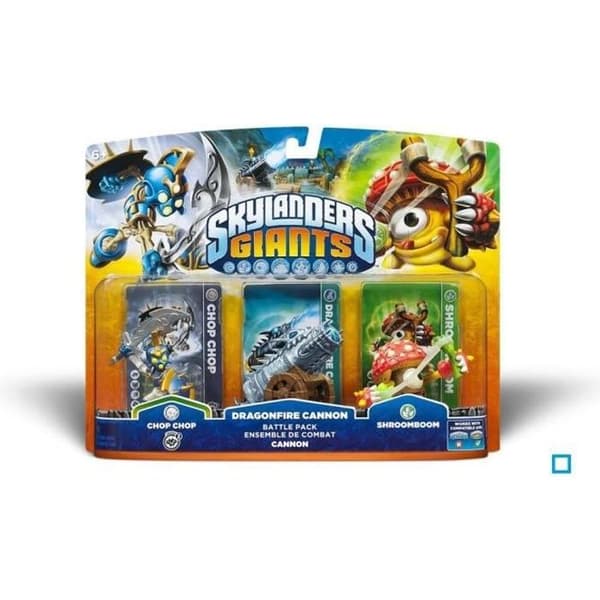 Skylanders Battle Pack - Activision - Chop Chop + Shroomboom + Cannon - Vit - Barn - Skylanders