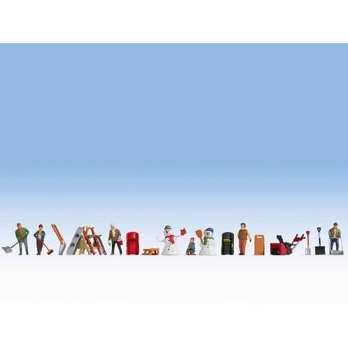Figurer H0 Vinterdag NOCH 0016220 1 Set - NOCH - Figurer - Flerfärgad - HO (1:87) - Pojke/Flicka