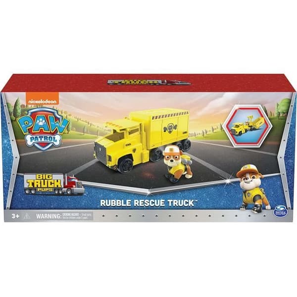 Paw Patrol Interactive Large X-Treme Truck 2-in-1 + Rubble-figur