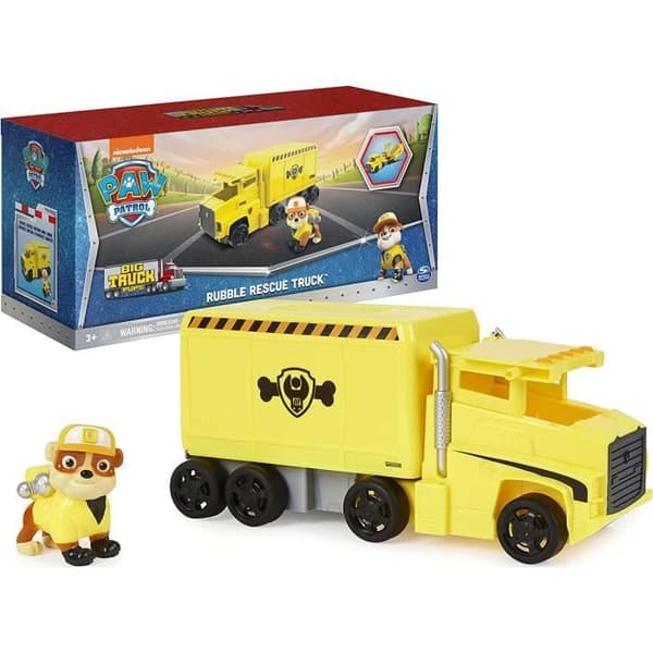 Paw Patrol Interactive Large X-Treme Truck 2-in-1 + Rubble-figur