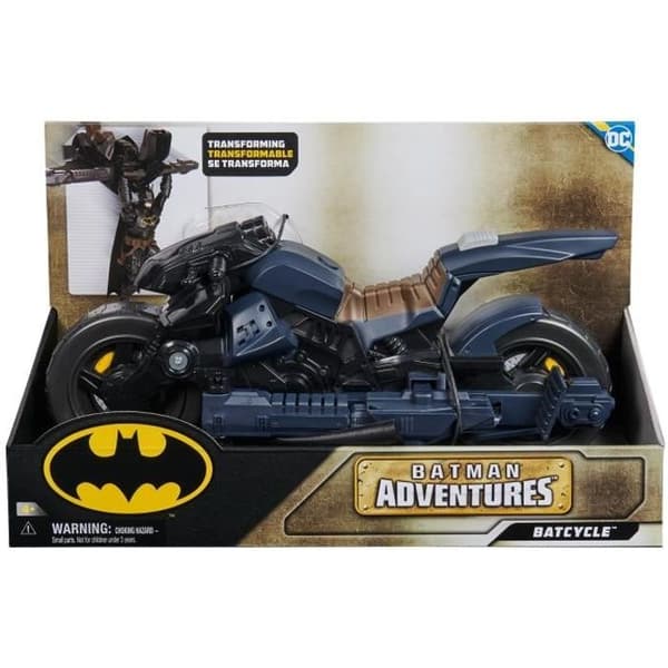 BATCYCLE 2 i 1 Transformerbar - BATMAN - Flygstunt - 30 cm figurer - Från 4 år